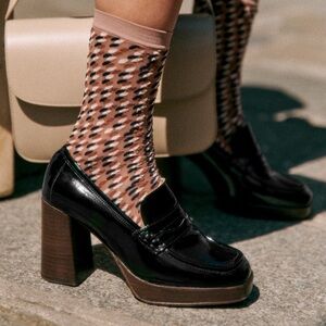 Sezane Jessie Loafers Patent Black - Size 9